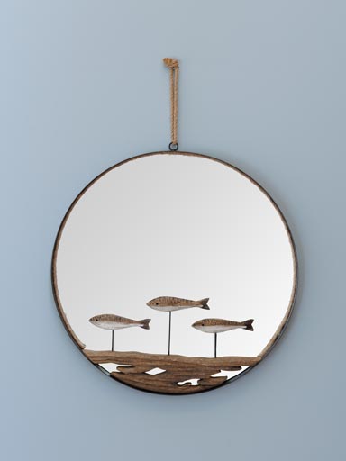 Hanging mirror small fishes