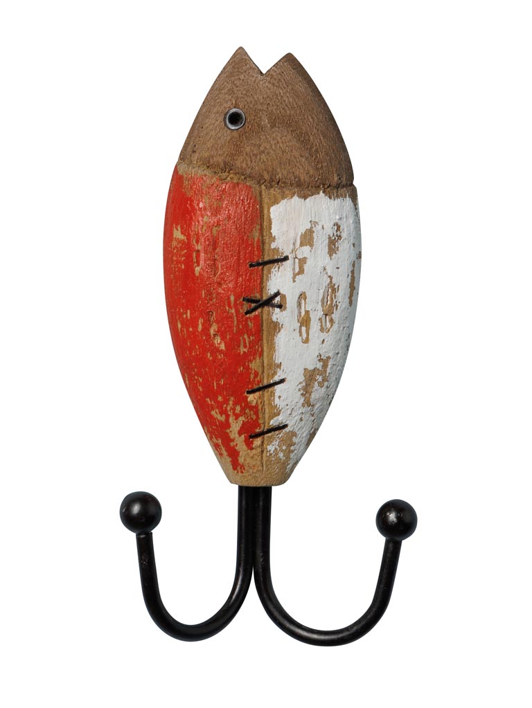 Double hook red & white fish - 2