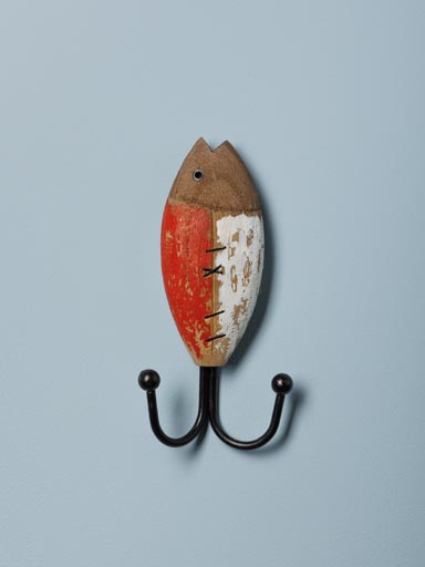 Double hook red & white fish