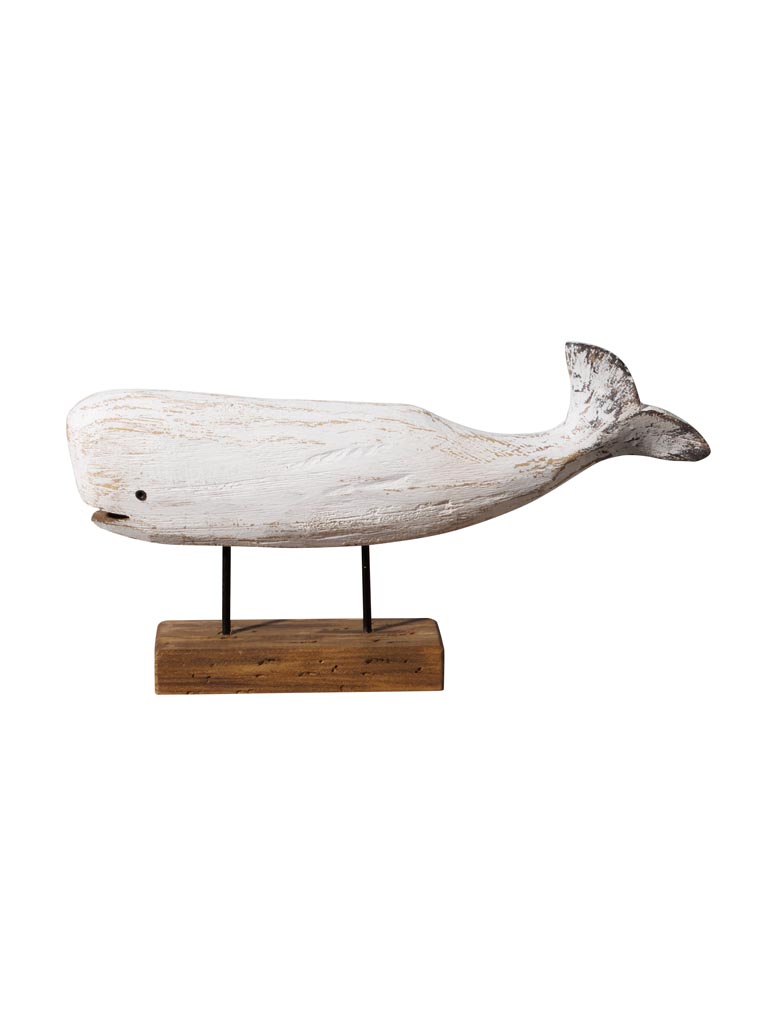 White whale on wooden stand - 2