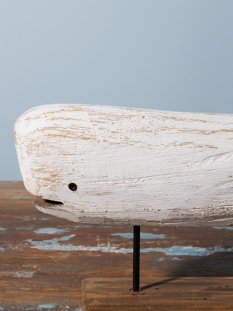 White whale on wooden stand - 5