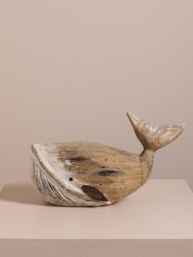 Baleine en bois sculpté - 1