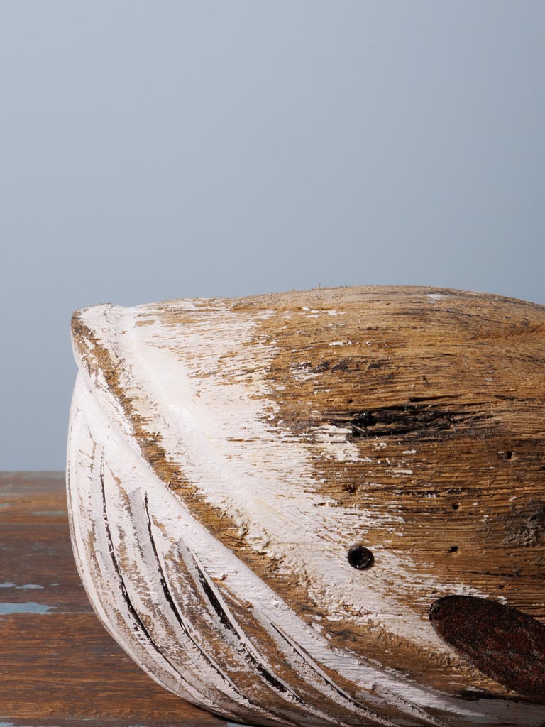 Baleine en bois sculpté - 4