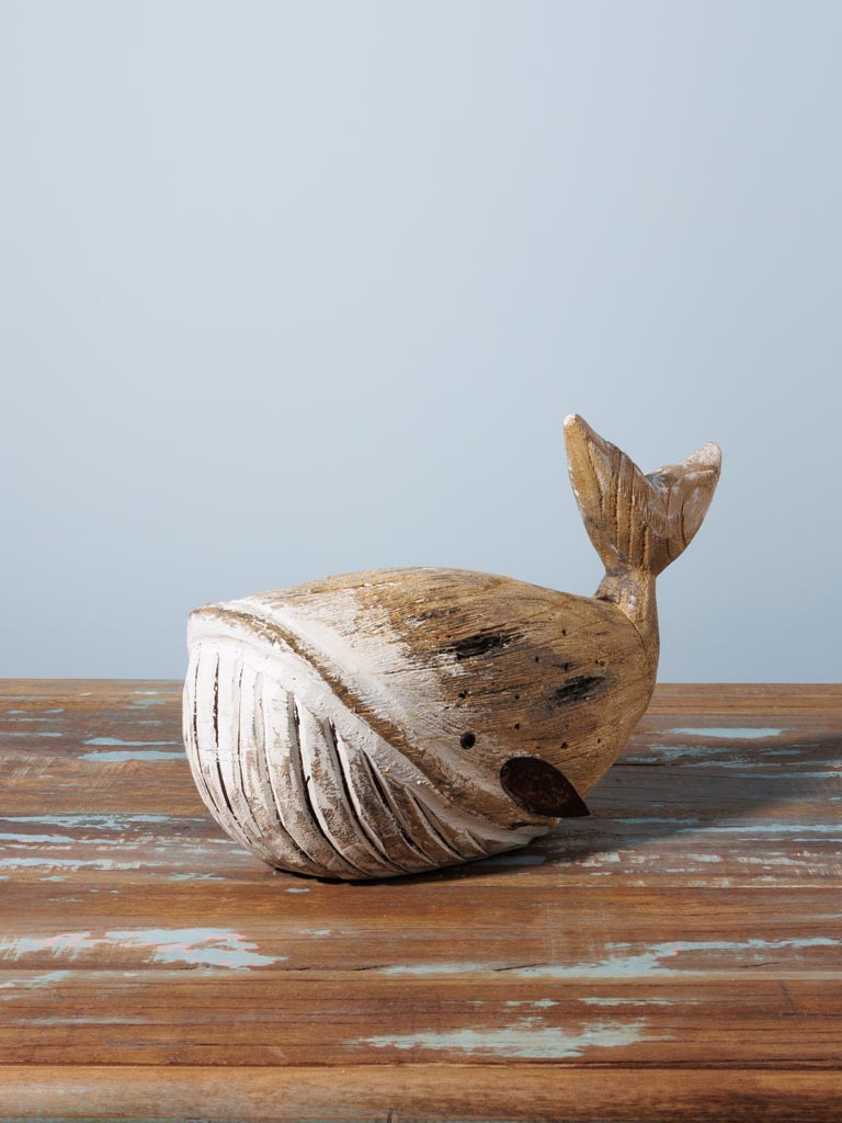 Baleine en bois sculpté - 6