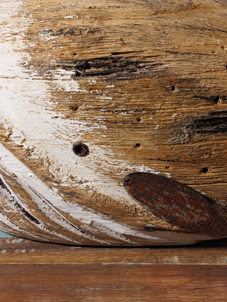Baleine en bois sculpté - 5