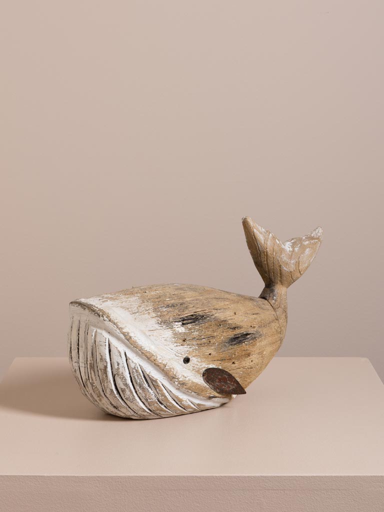 Baleine en bois sculpté - 7