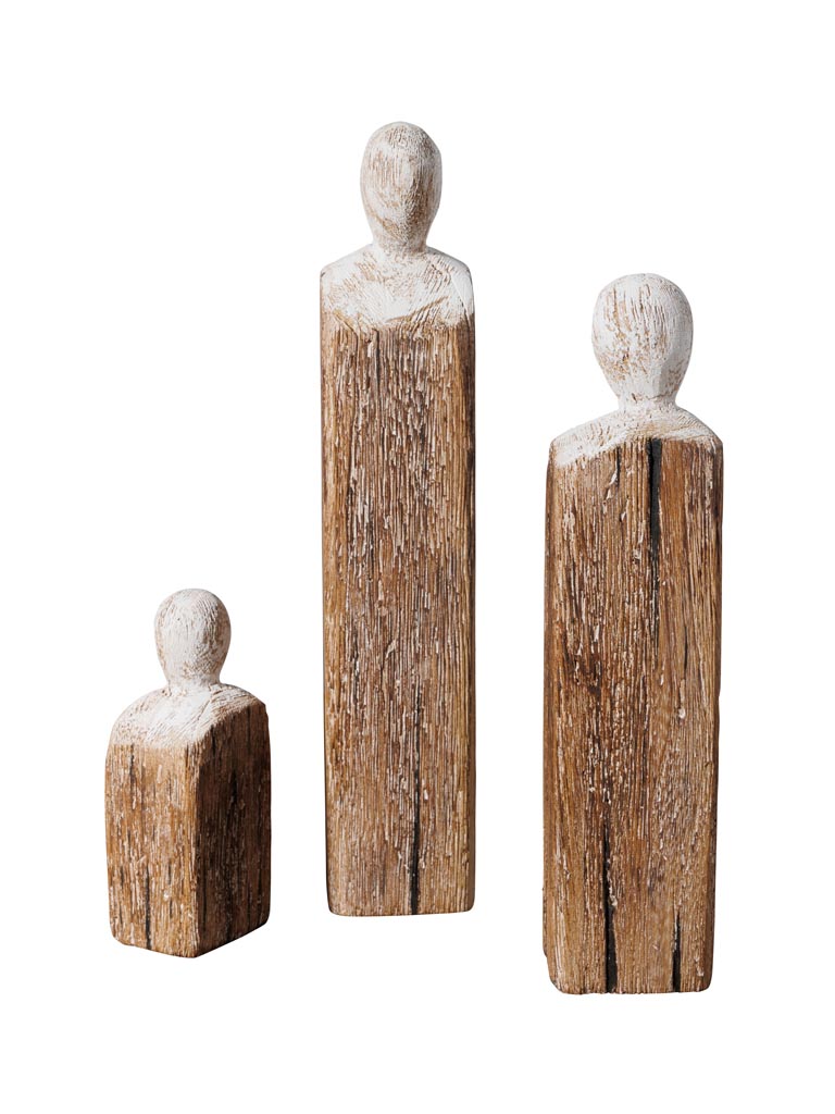S/3 statuettes en bois Humanité - 4
