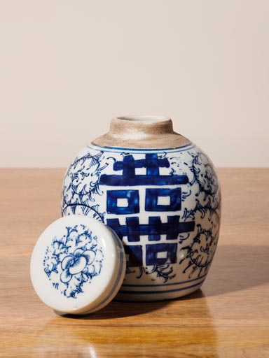 Urne chinoise en porcelaine symbole