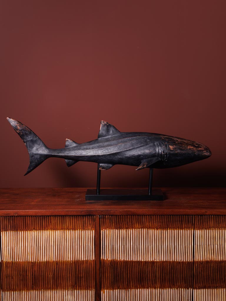 Grand requin noir & base métal - 3