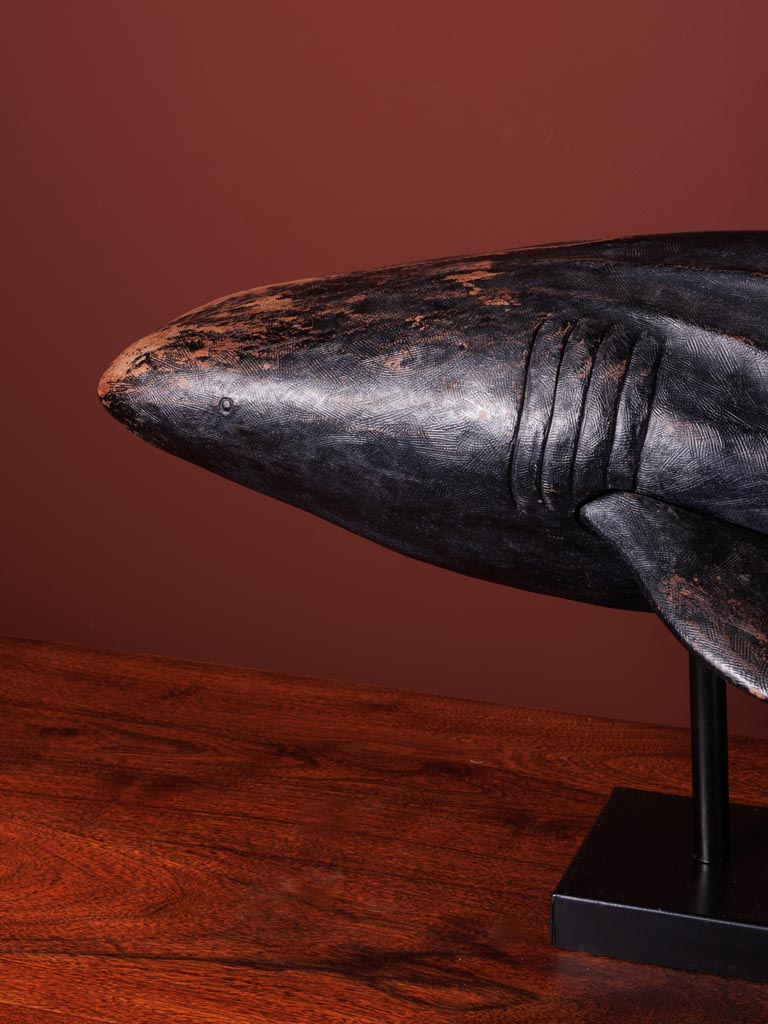 Grand requin noir & base métal - 4