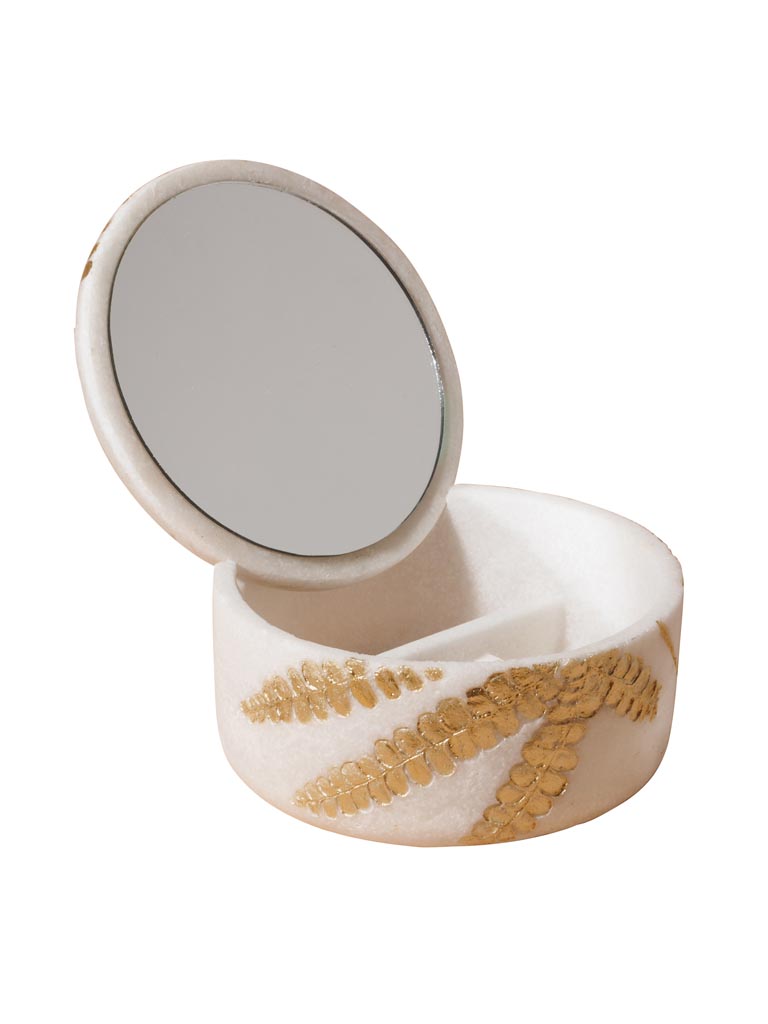Small box golden ferns with mirror - 2