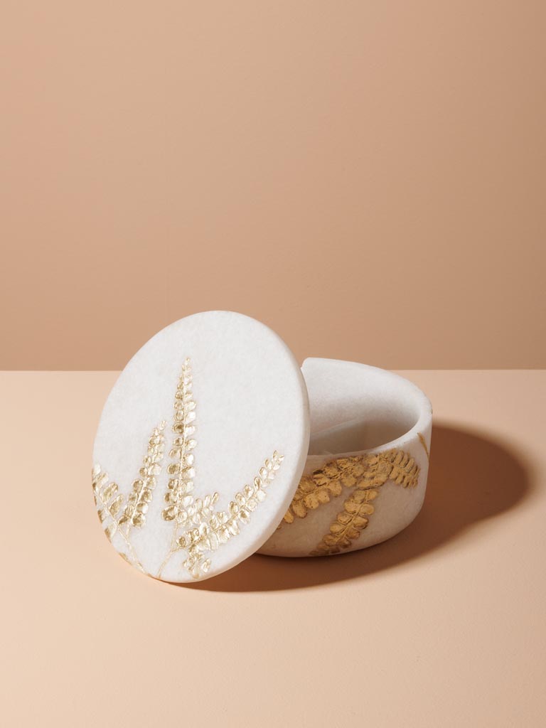 Small box golden ferns with mirror - 3