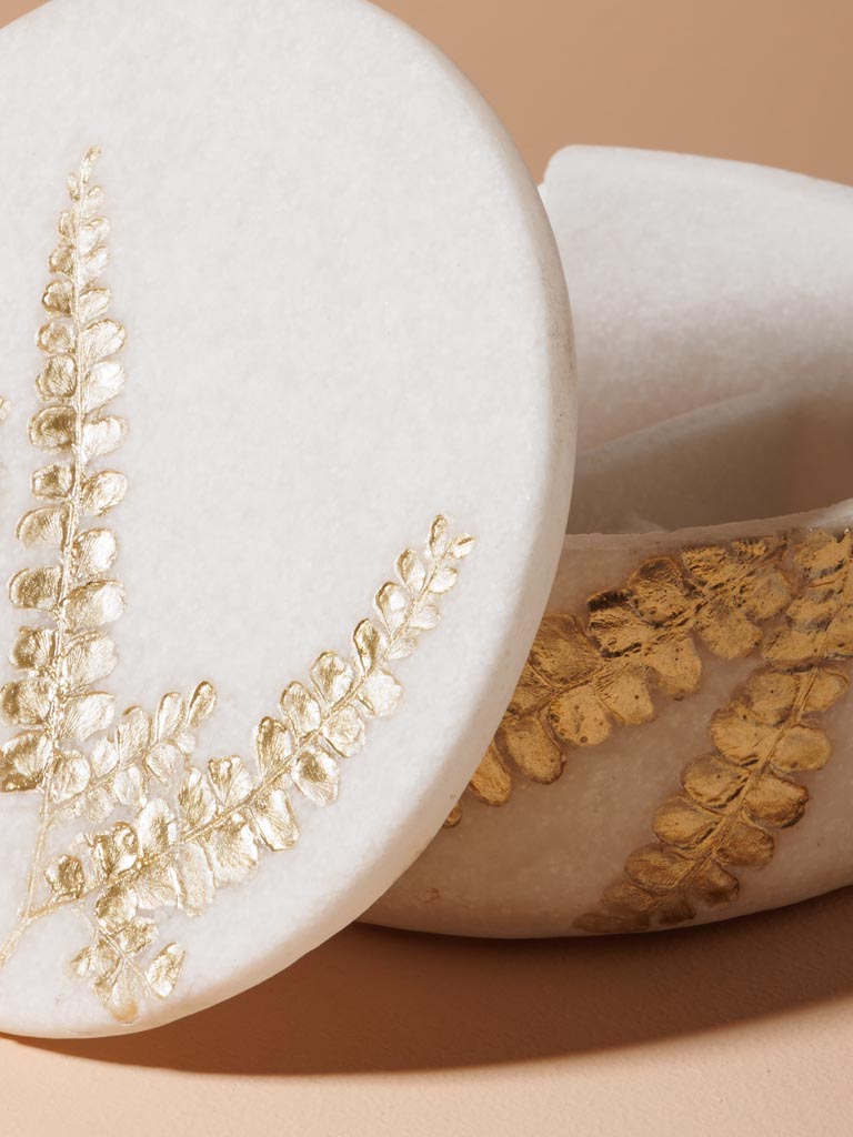 Small box golden ferns with mirror - 5