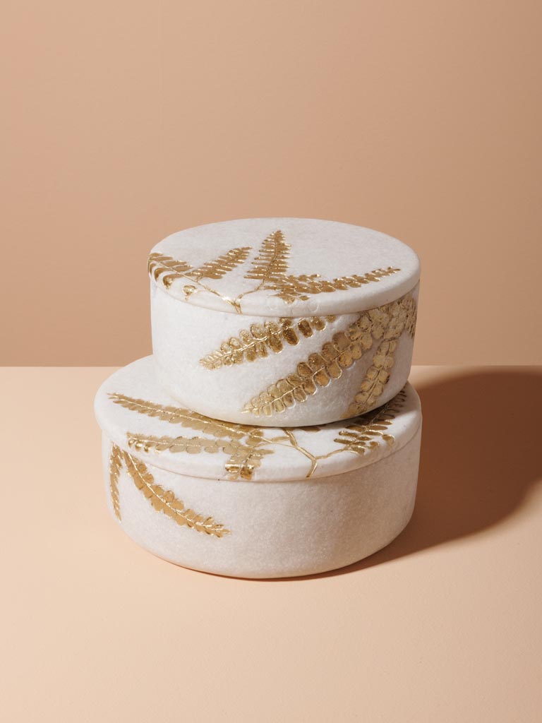 Small box golden ferns with mirror - 4