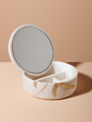 Box golden ferns with mirror