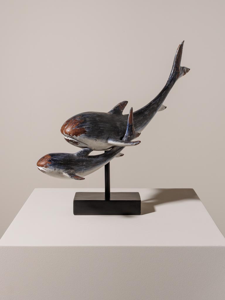 Whales on iron base - 1