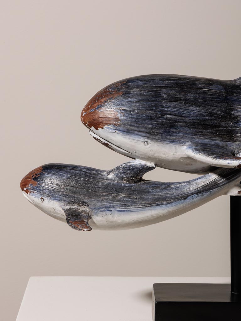 Whales on iron base - 4