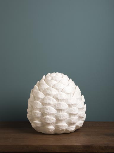 Large white pinecone light