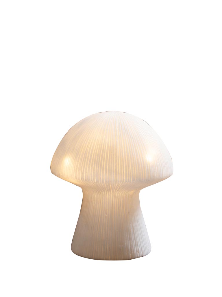 Table lamp small ribbed mushroom with LED garland - 2
