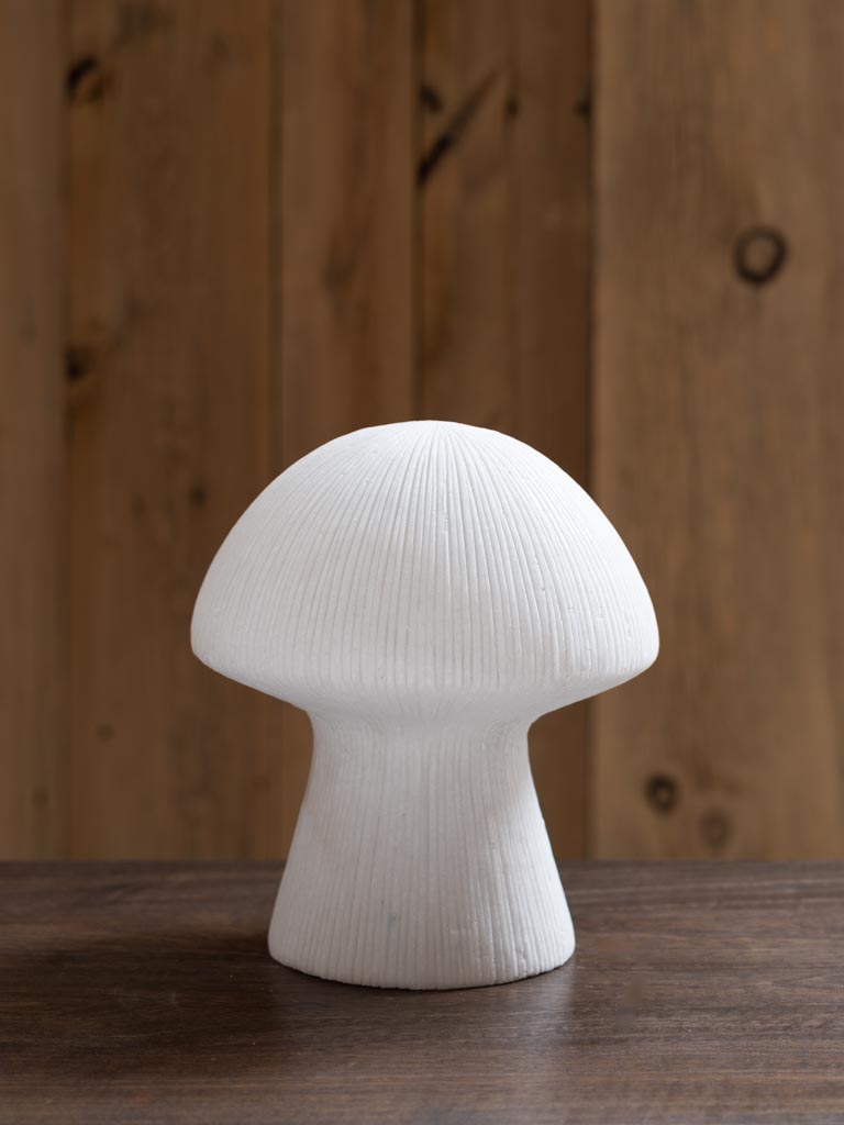 Table lamp small ribbed mushroom with LED garland - 3