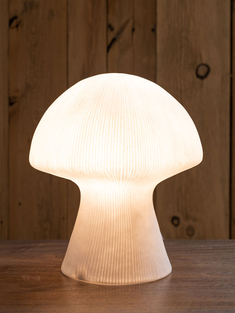 Table lamp large ribbed mushroom - 1