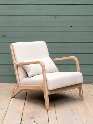 Beige armchair Chassepierre with cushion