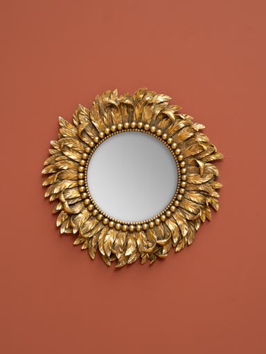 Miroir doré Plumage
