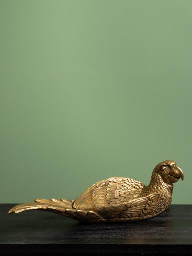 Large golden parrot tray