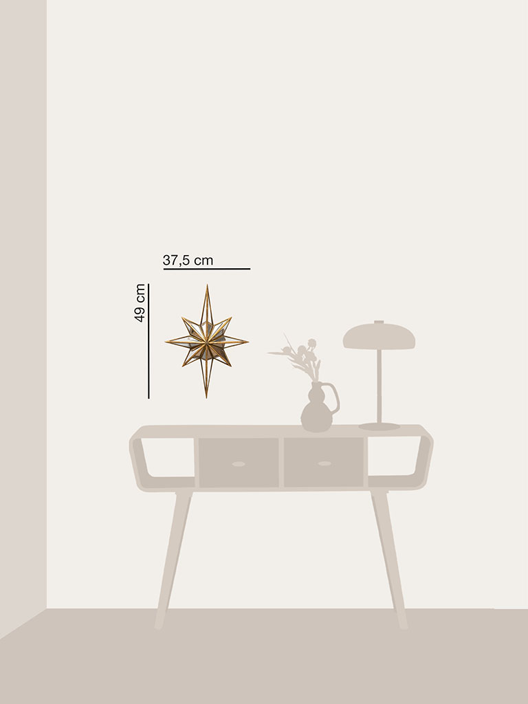 Mirrored wall star Compass - 3