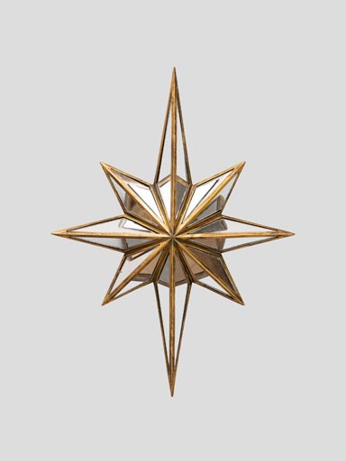 Mirrored wall star Compass