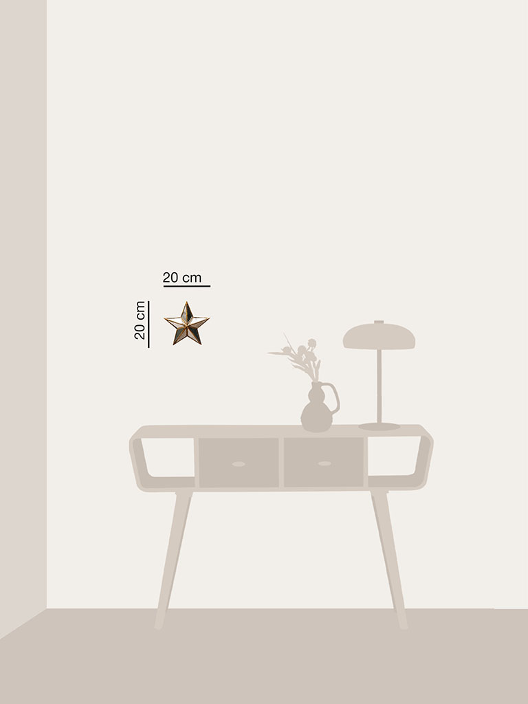 Small mirrored wall star - 4