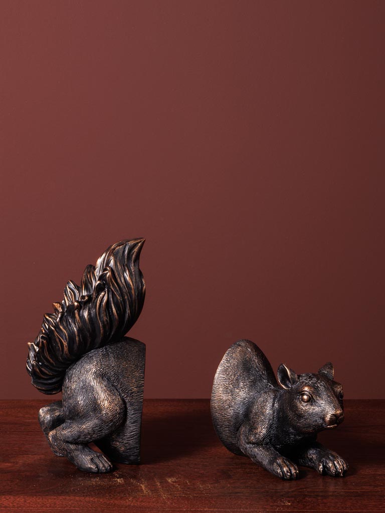 Bookends squirrel on the look out - 5