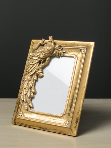 Photo frame golden peacock (15x10)