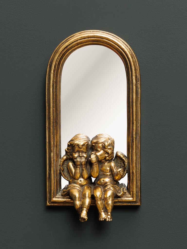 Mirror with cheerful angels - 1