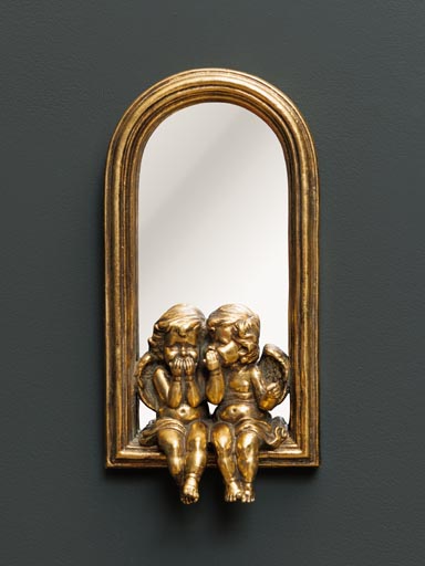 Mirror with cheerful angels