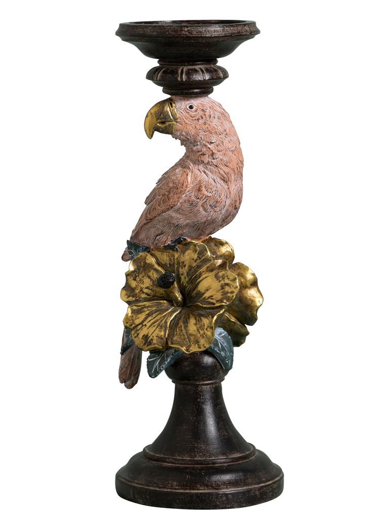 Candle stand pink parrot - 2