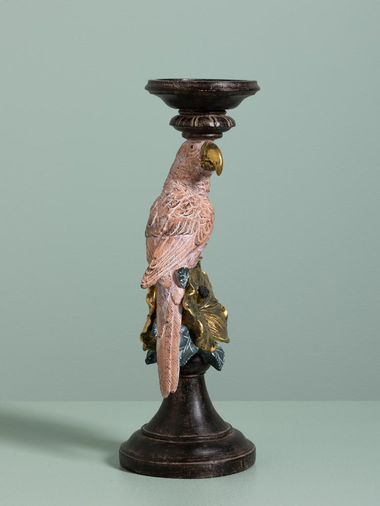 Candle stand pink parrot - 5
