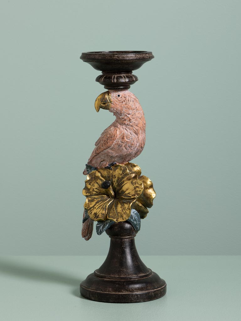 Candle stand pink parrot - 4