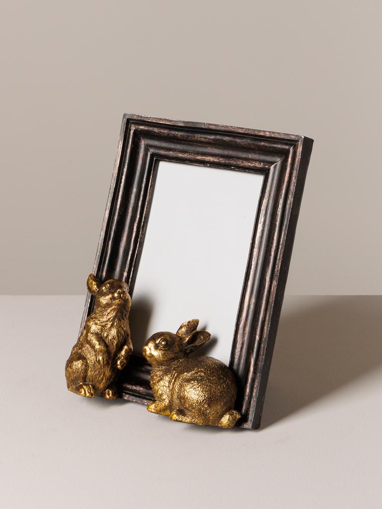Photo frame 2 golden rabbits (10x15) - 1