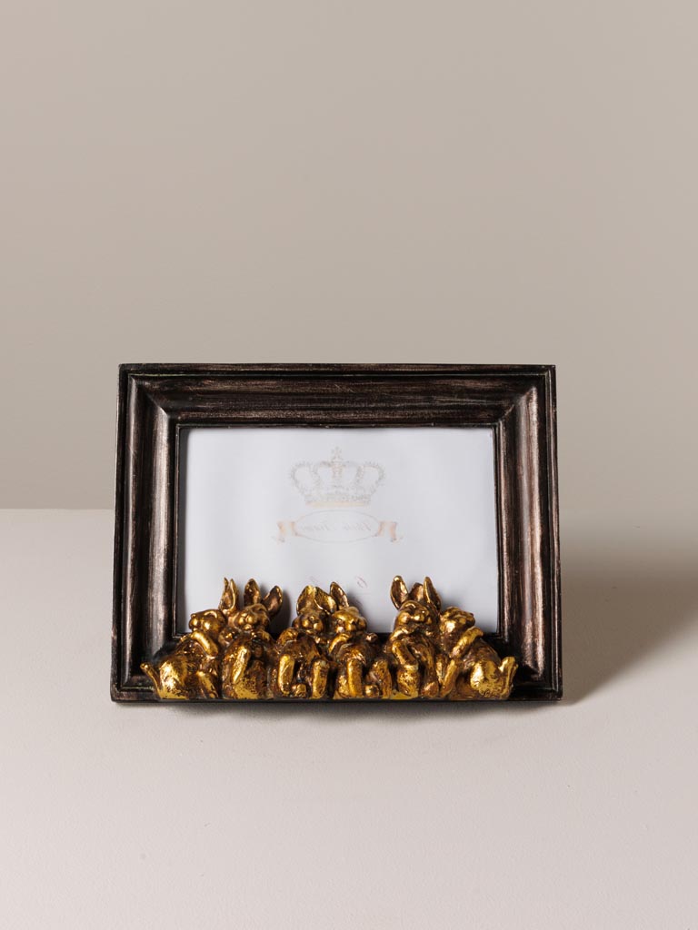 Photo frame 6 golden rabbits (10x15) - 3