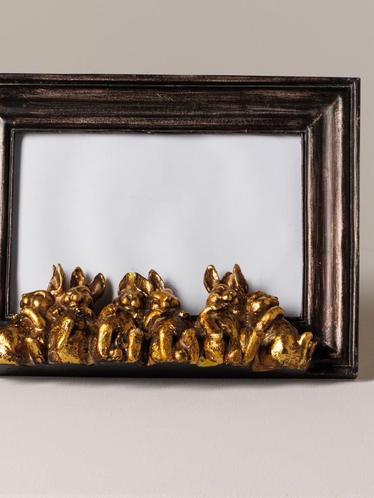 Photo frame 6 golden rabbits (10x15) - 5