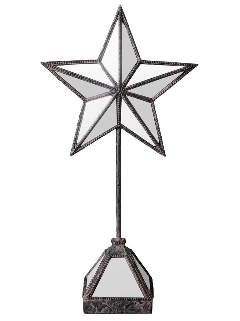 Mirrored star on stand - 2