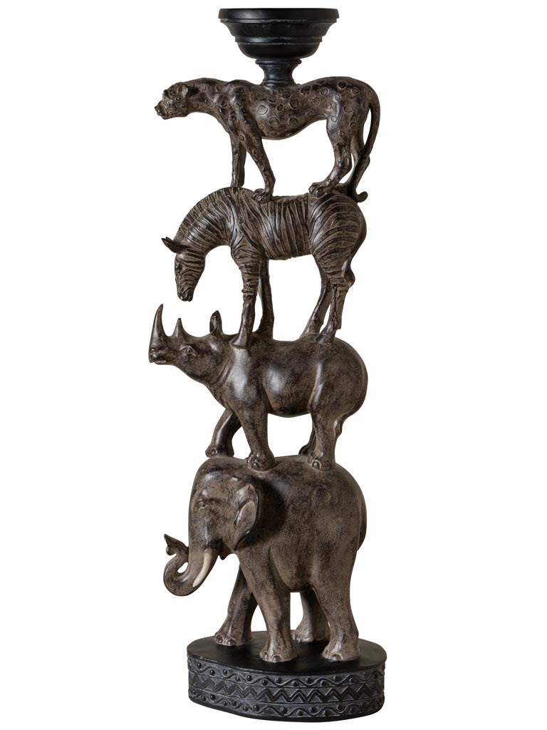 Candle stand / candlestick African Totem - 4