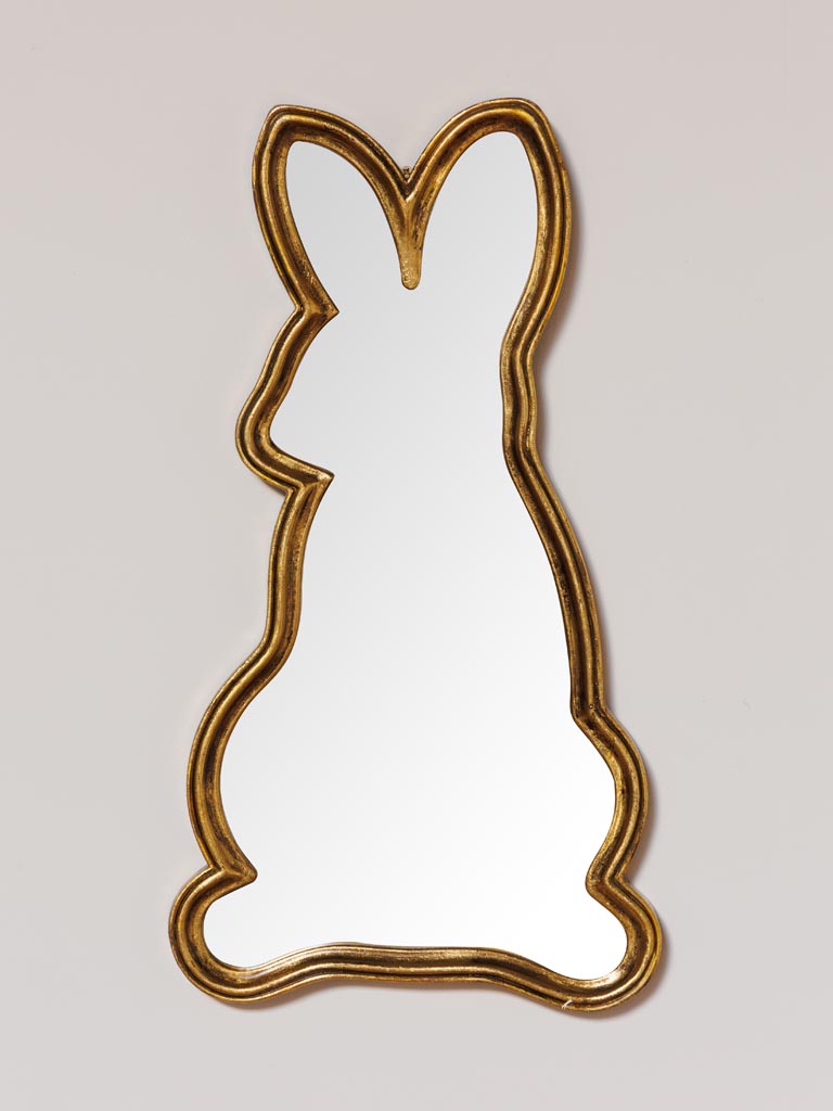Golden rabbit mirror - 1