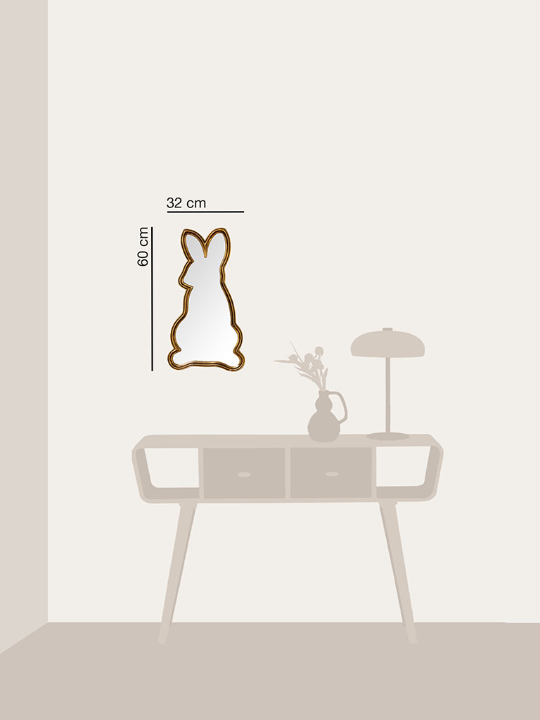 Golden rabbit mirror - 4