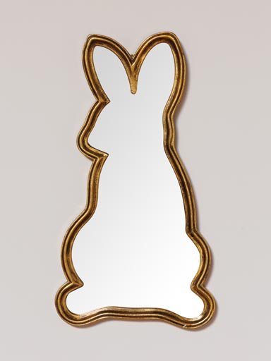 Golden rabbit mirror