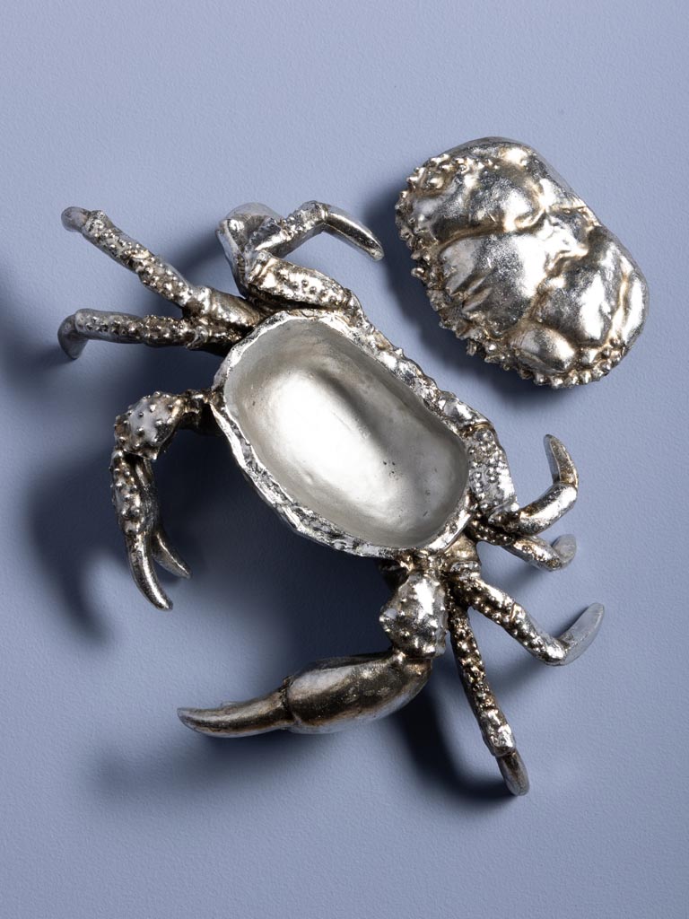 Boîte crabe argenté résine - 2