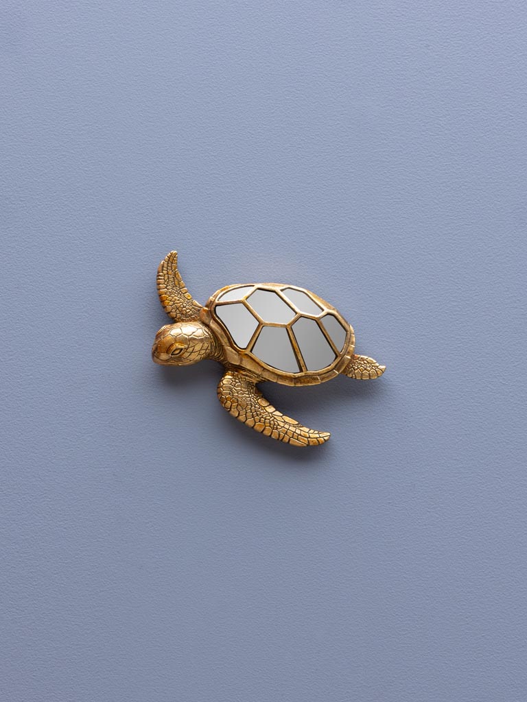 Petit tortue murale en miroirs - 1