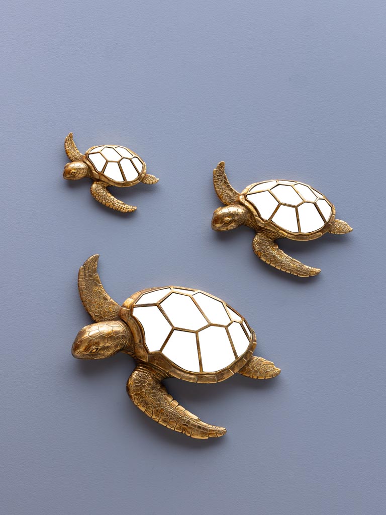 Petit tortue murale en miroirs - 4