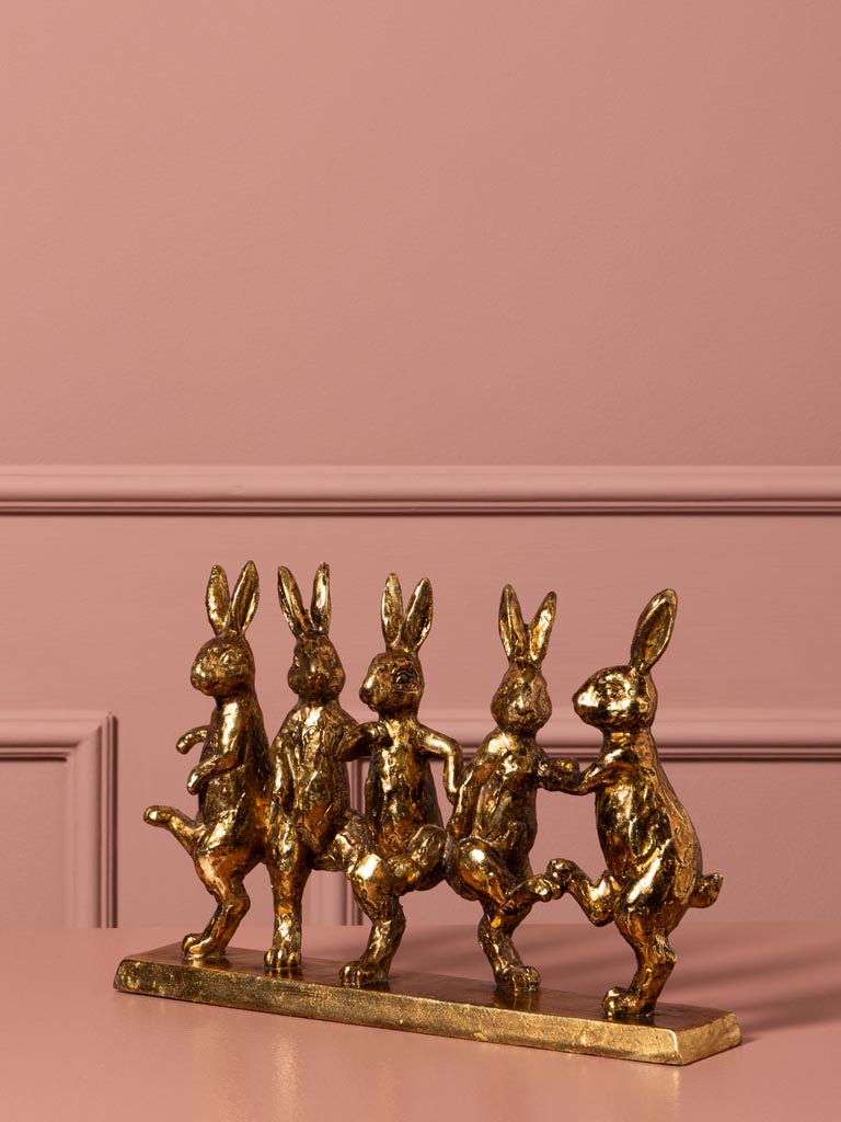 Déco lapins dorés en fête - 3